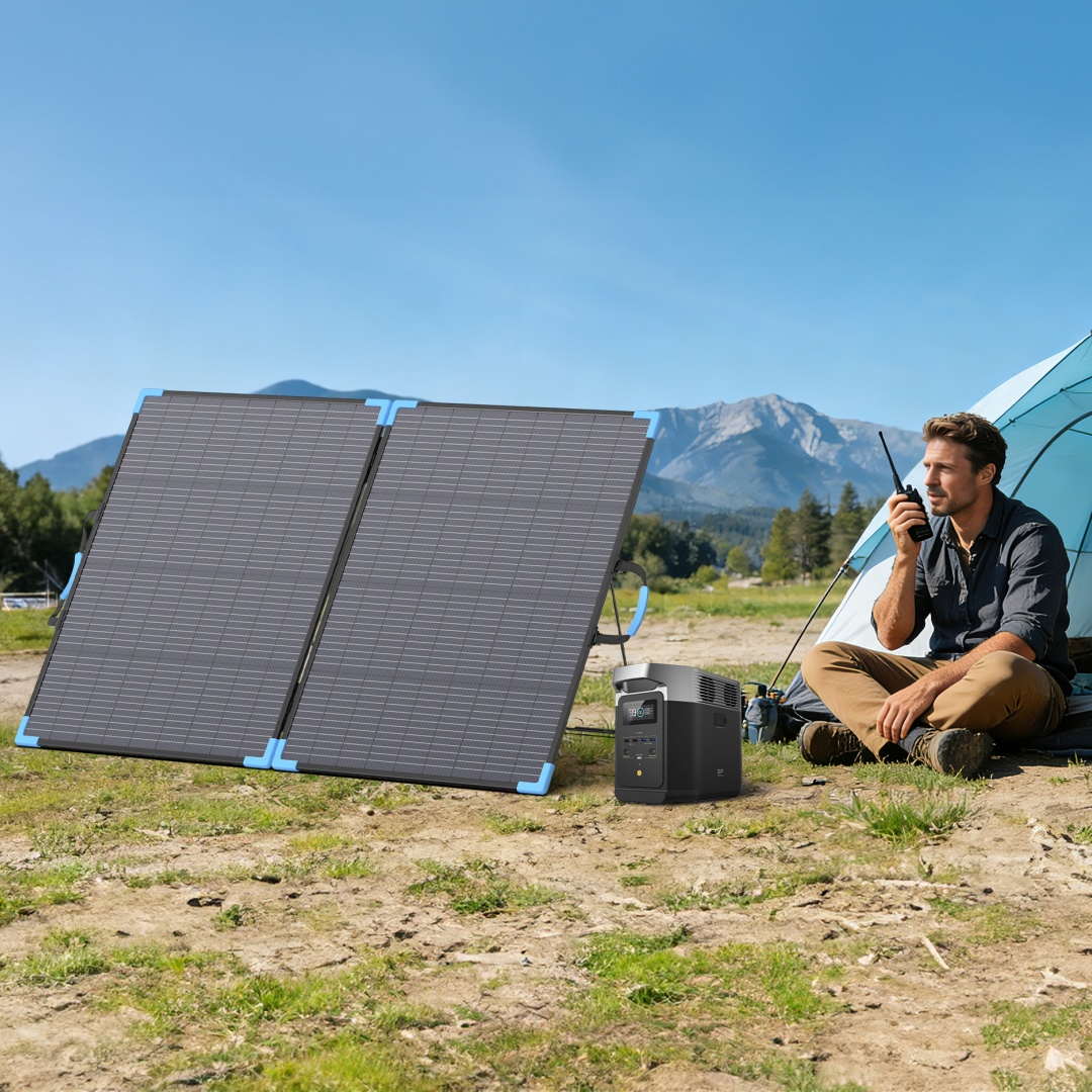 Renewable Energy Resources - E-POWO Panneau solaire bifacial 20V 220W,