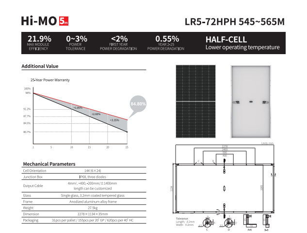 Panneaux solaires Longi Himo 5 - Longi Panel Lr5 avis et prix